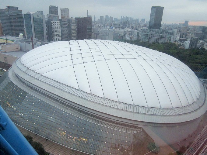 観覧車から見た東京ドーム